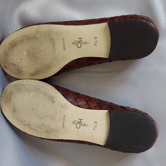 Cole Haan Shoes, Ballet Flats, Size 7.5, Woven Leather, British Tan, NikeAir - Picture 10 of 10
